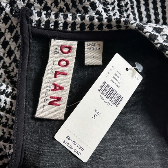 Anthropologie Dolan Ruffled Asymmetrical Houndstooth Top Blouse Shirt Tank - Picture 12 of 15